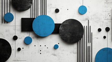 Abstract geometric shapes on a textured background