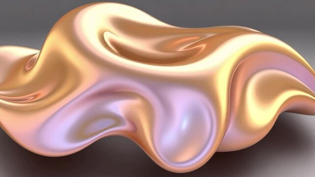 Abstract Liquid Metal Gold Rose Flow Background Luxury Motion Video Design