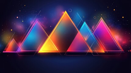 Abstract geometric shapes, vibrant colors (1)