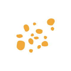 Crunchy sweet bread crumbs. Vector cartoon flat illustration