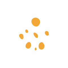 Crunchy sweet bread crumbs. Vector cartoon flat illustration