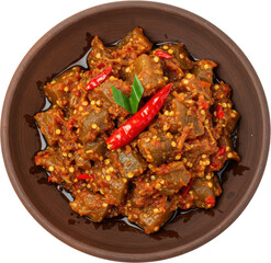 Spicy Indonesian Jengkol Stew in Clay Bowl Aromatic Sambal Delicious Asian Cuisine