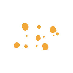 Crunchy sweet bread crumbs. Vector cartoon flat illustration