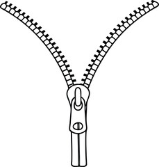 zipper icon vector illustration on white background