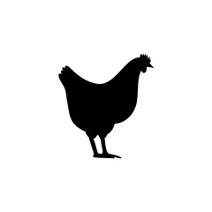 Chicken black silhouettes icon