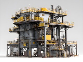 Discover Industrial Styling with Steel Grey and Warning Yellow 3D Stripes Elevating Modern Design Aesthetics