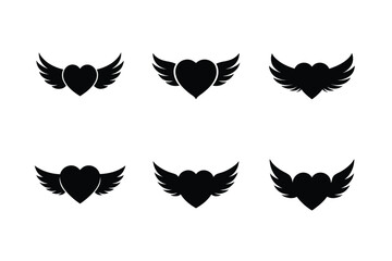 set of black and white wings