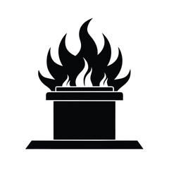 Flaming Brazier Silhouette.
