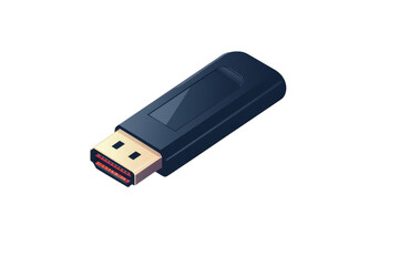 DisplayPort connection that promises unparalleled visual fidelity connecting you to brilliance on transparent background