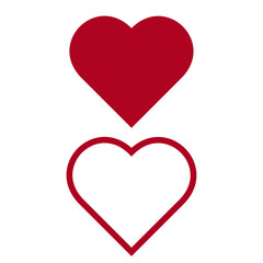 
Set of red heart vector icons for Valentines day, vector set heart shape, Heart, love, romance.