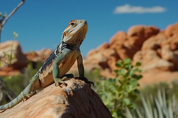Small Monitor Lizard Close-Up