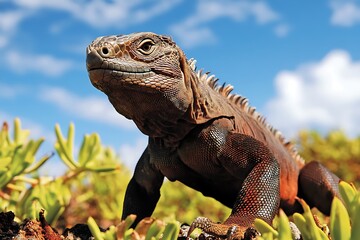 Naklejka premium Small Monitor Lizard Close-Up