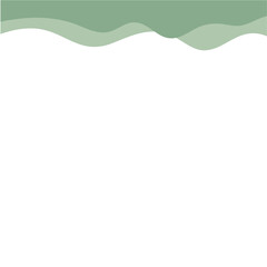 Modern green corner border shape