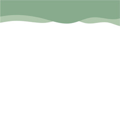 Modern green corner border shape