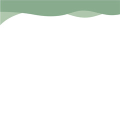 Modern green corner border shape