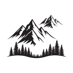 vector illustration of a mountain landscape
