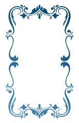 Dark blue vintage frame, decorative border frame
