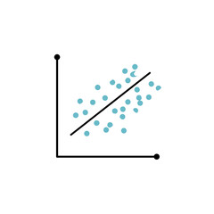 Correlation icon vector 