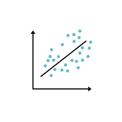 Correlation icon vector 