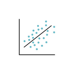 Correlation icon vector 