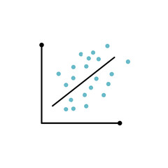 Correlation icon vector 