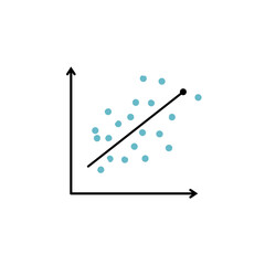 Correlation icon vector 