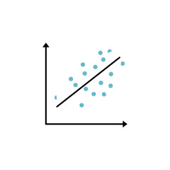 Correlation icon vector 