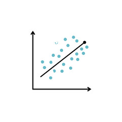 Correlation icon vector 