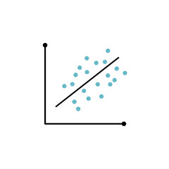 Correlation icon vector 