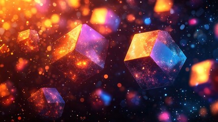 Abstract glowing cubes (1)