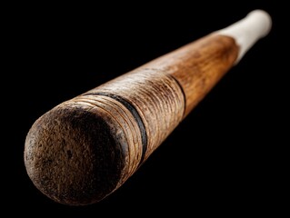 Enhance your cricket game with a wooden bat featuring worn grip for unmatched swing precision