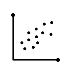Positive or negative correlation icon