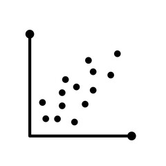 Positive or negative correlation icon