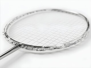 Dominate court rallies using lightweight synthetic badminton racket from top angle ensuring unmatched maneuverability speed