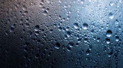 Close-up of water droplets on a cool surface