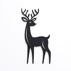 Reindeer Silhouette Sleek Design