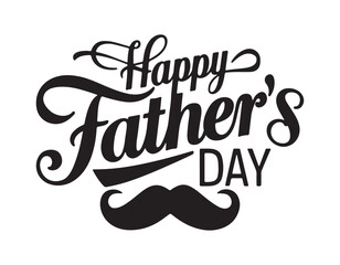 creative father's day design with a refined mustache graphic and festive lettering. great for branding, invitations, and celebratory artwork honoring dads.
