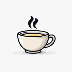 Obraz premium Minimalist Hot Tea Cup