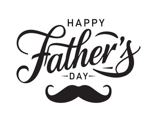 elegant father's day greeting card featuring a classic black mustache and stylish typography. perfect for expressing appreciation and love for dads.