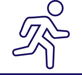 User is Running Minimalistic Sign for Web and Graphic Design, Apps, Banners, Social Network and Cards