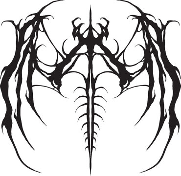 tribal tattoo art ornaments are suitable for tattoo printing on the back or chest and can be edited