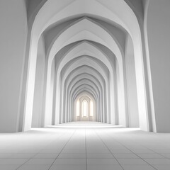 Fototapeta premium Grand Cathedral Interior with Arches 