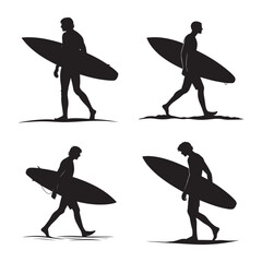 surfer silhouette vector