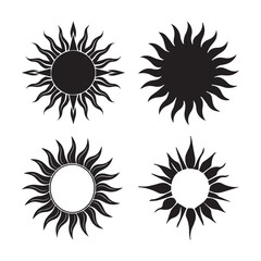 set of vector sun icons