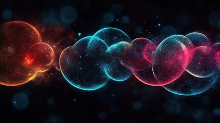 Abstract glowing orbs