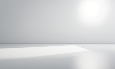 Minimalist White Room Interior Design with Sunlight