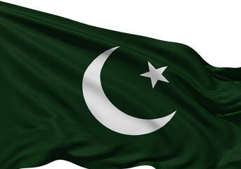 Pakistan Flag Crescent Moon and Star Symbol National Pride Asian Country Republic Culture Democracy Patriotism Green and