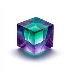 Cubic fluorite crystal stone