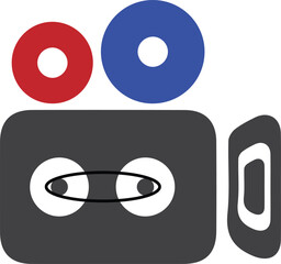 video reel camera icon vector