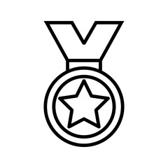 medal icon, champion icon, victory icon, with necklace string